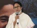 A file photo of Bengal chief minister Mamata Banerjee. The Trinamool Congress (TMC) was leading in all four assembly constituencies on Tuesday where by-elections were held on Saturday. (ANI/File) A file photo of Bengal chief minister Mamata Banerjee. The Trinamool Congress (TMC) was leading in all four assembly constituencies on Tuesday where by-elections were held on Saturday. (ANI/File)