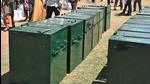 A representational image of ballot boxes. The Congress party’s Jitesh Antapurkar was leading in Maharastra’s Deglur assembly bye-polls by over 6,000 votes after the fifth round of counting on Tuesday. (ANI/File)
