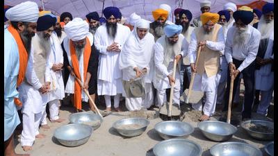SGPC president Jagir Kaur during the foundation laying ceremony of a 1,400-room serai in Amritsar. SGPC president Jagir Kaur during the foundation laying ceremony of a 1,400-room serai in Amritsar.