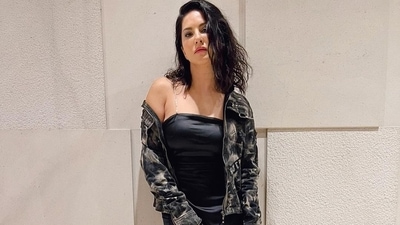 Sunny Leone slays winter fashion in hand painted jacket, strappy satin Zara mini (Instagram/sunnyleone) Sunny Leone slays winter fashion in hand painted jacket, strappy satin Zara mini (Instagram/sunnyleone)