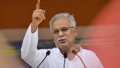Chhattisgarh chief minister Bhupesh Baghel said the practice of singing the two hymns, ‘Raghupati Raghav’, ‘Vaishnav Jan’, will inculcate values and thoughts of Gandhiji among school students. (PTI) Chhattisgarh chief minister Bhupesh Baghel said the practice of singing the two hymns, ‘Raghupati Raghav’, ‘Vaishnav Jan’, will inculcate values and thoughts of Gandhiji among school students. (PTI)