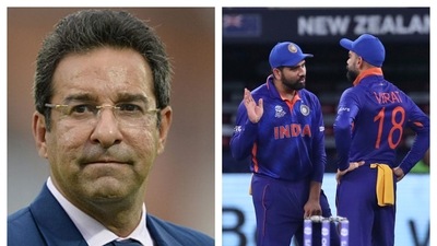 Wasim Akram and Team India. (File/AP) Wasim Akram and Team India. (File/AP)