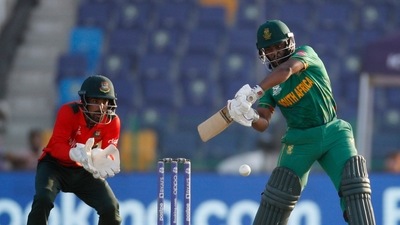 ICC Men's T20 World Cup - Super 12 - Group 1 - South Africa v Bangladesh - Sheikh Zayed Cricket Stadium, Abu Dhabi, United Arab Emirates - November 2, 2021 South Africa's Temba Bavuma in action&nbsp; (REUTERS)