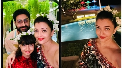 Aishwarya Rai celebrated her 48th birthday with Abhishek Bachchan and Aaradhya. Aishwarya Rai celebrated her 48th birthday with Abhishek Bachchan and Aaradhya.
