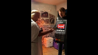Jeremy Schneider wearing his credit card costume that works - on Halloween. (instagram/@personalfinanceclub) Jeremy Schneider wearing his credit card costume that works - on Halloween. (instagram/@personalfinanceclub)