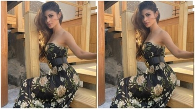 Mouni left her long straight tresses open around her shoulders. (Instagram/@imouniroy) Mouni left her long straight tresses open around her shoulders. (Instagram/@imouniroy)