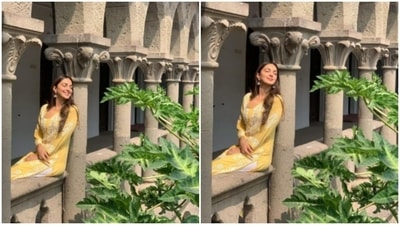 Kiara Advani spread the Diwali vibes on Instagram. On Monday, the actor posed under the sun in a stunning yellow ensemble and set the festival fashion goals a lot higher for us to conquer. With Diwali around the corner, we are scurrying to take notes of her traditional outfits to refer to for our festive wardrobe. Kiara’s ethnic collections are envy-inducing, and this yellow kurta adds to it more. (Instagram/@kiaraaliaadvani) Kiara Advani spread the Diwali vibes on Instagram. On Monday, the actor posed under the sun in a stunning yellow ensemble and set the festival fashion goals a lot higher for us to conquer. With Diwali around the corner, we are scurrying to take notes of her traditional outfits to refer to for our festive wardrobe. Kiara’s ethnic collections are envy-inducing, and this yellow kurta adds to it more. (Instagram/@kiaraaliaadvani)