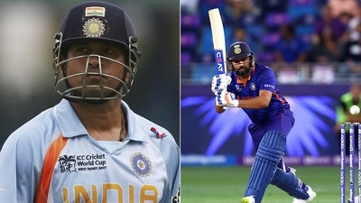 Sachin Tendulkar in 2007 and Rohit Sharma from the ongoing T20 World Cup. (Getty Images) Sachin Tendulkar in 2007 and Rohit Sharma from the ongoing T20 World Cup. (Getty Images)