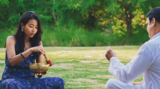 Ankita Konwar and Milind Soman had also taken part in alternative healing and inner well-being amidst the woods.(Instagram/@ankita_earthy)