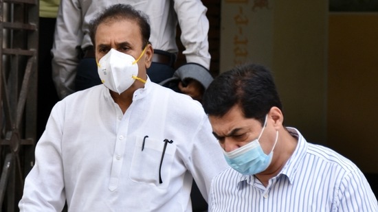 Mumbai, Nov 2 (ANI): Former Maharashtra Home Minister Anil Deshmukh being taken for medical examination after 13 hours of questioning and arrest thereafter in the 'Extortion and Money Laundering' case, in Mumbai on Tuesday. (ANI Photo)(Deepak Salvi) Mumbai, Nov 2 (ANI): Former Maharashtra Home Minister Anil Deshmukh being taken for medical examination after 13 hours of questioning and arrest thereafter in the 'Extortion and Money Laundering' case, in Mumbai on Tuesday. (ANI Photo)(Deepak Salvi)