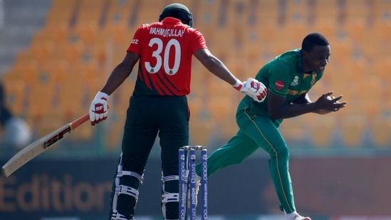 ICC Men's T20 World Cup - Super 12 - Group 1 - South Africa v Bangladesh - Sheikh Zayed Cricket Stadium, Abu Dhabi, United Arab Emirates - November 2, 2021 South Africa's Kagiso Rabada in action(REUTERS)