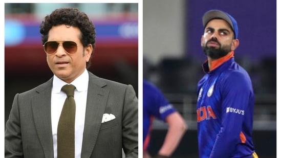 Sachin Tendulkar and Virat Kohli.(File/AP)