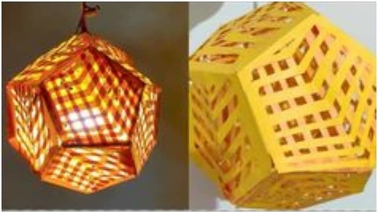 To make akash kandil, multiple stripes of paper need to be cut and then they need to be made holes in, for the light inside to play around. Make a DIY akash kandil this year and watch your home decorations stand out.(https://in.pinterest.com/)