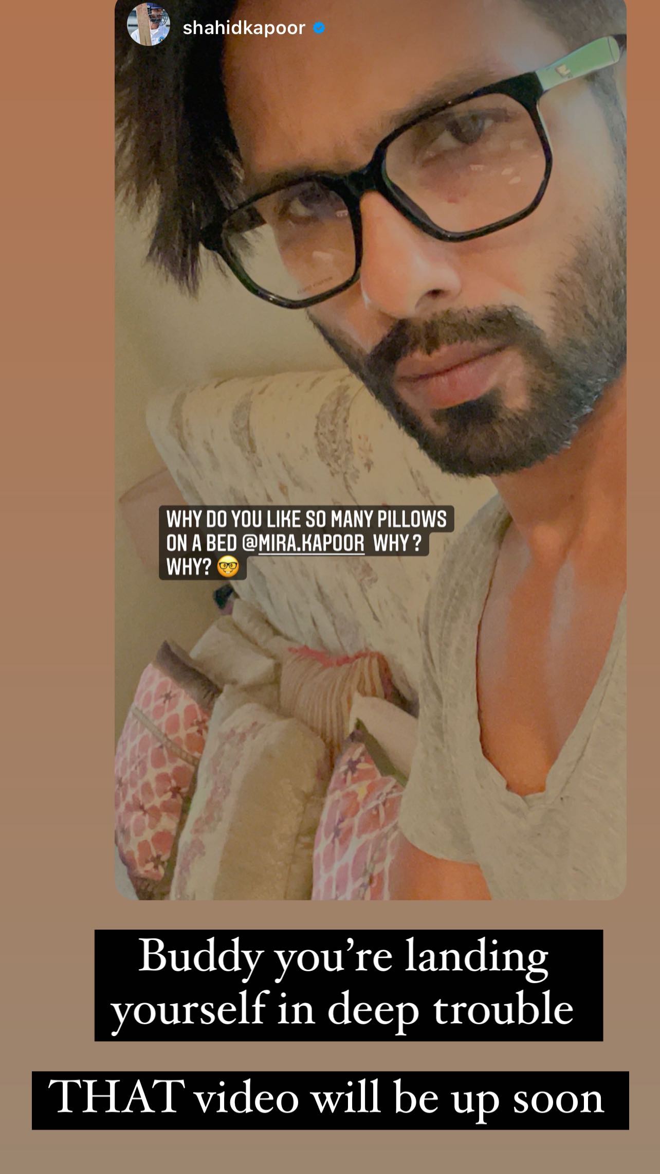 Shahid Kapoor pokes fun at Mira Rajput.&nbsp;