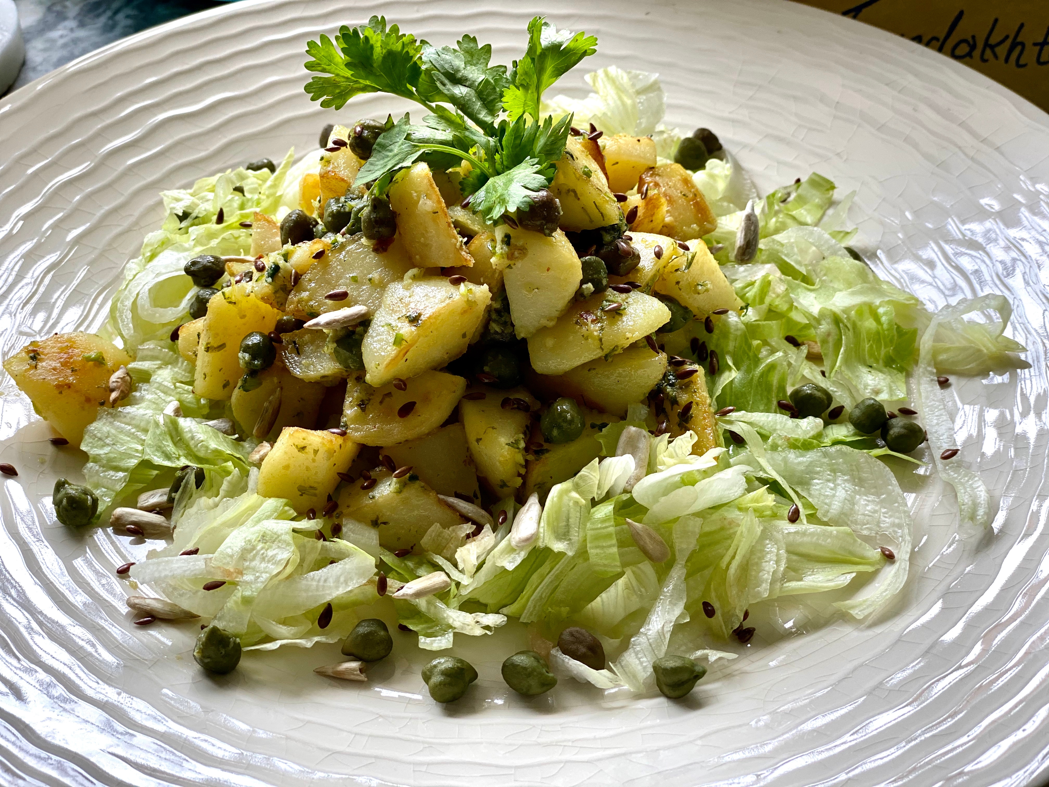 Garlicky Potato Salad:(Chef Javedakhtar A. Sayyad, Godrej Vikhroli Cucina)