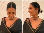 Diwali is the time to deck up, wear beautiful Indian attires and celebrate with family and friends. Fashionista Esha Gupta loves treating her fans with photos of herself in stylish wear. Recently, she took to her Instagram handle to share a few stills of herself in a black saree.(Instagram/@egupta)