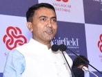 Goa chief minister Pramod Sawant said that Delhi CM and AAP chief Arvind Kejriwal is “habituated” to copy schemes announced by him.(File Photo / HT) Goa chief minister Pramod Sawant said that Delhi CM and AAP chief Arvind Kejriwal is “habituated” to copy schemes announced by him.(File Photo / HT)