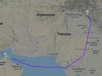 Srinagar-Sharjah airline will now have to take a longer route as Pakistan disallows it from taking its airspace. (Photo: Flightradar24)