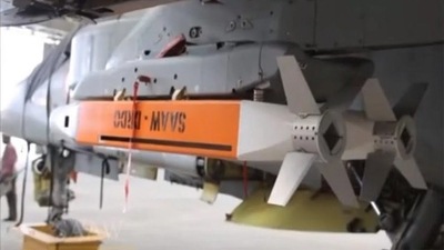Meant to disable airfield runways, SAAW is capable of hitting ground targets up to a range of 100 kilometres. (Twitter / @DefencePROPalam)