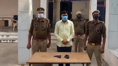 The suspect, Vijay Pal (second from left), is an advocate at Allahabad high court. (Sourced) The suspect, Vijay Pal (second from left), is an advocate at Allahabad high court. (Sourced)