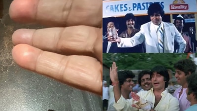 Amitabh Bachchan had found unique ways to hide his injured hand in films. Amitabh Bachchan had found unique ways to hide his injured hand in films. 