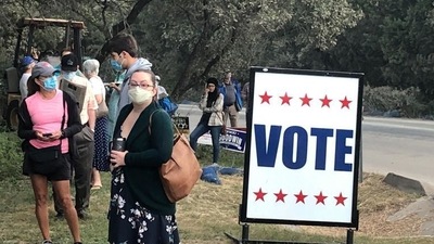 Voters during 2020 US presidential polls (AP) Voters during 2020 US presidential polls (AP)