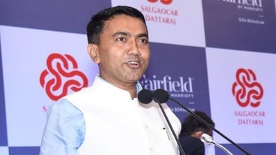 Goa chief minister Pramod Sawant said that Delhi CM and AAP chief Arvind Kejriwal is “habituated” to copy schemes announced by him. (File Photo / HT)