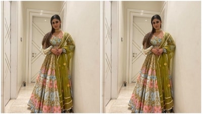 On Wednesday, Mouni shared multiple snippets from her recent fashion photoshoot and they are festive fashion goals. (Instagram/@imouniroy)