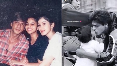 Suhana Khan wished Shah Rukh Khan and Shanaya Kapoor on Instagram Stories. Suhana Khan wished Shah Rukh Khan and Shanaya Kapoor on Instagram Stories. 