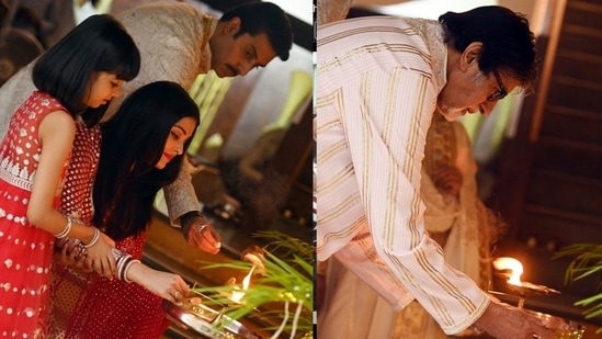 The Bachchans came together for the Diwali puja in 2019 and had hosted a grand bash. The family is seen performing the puja at their residence.&nbsp;