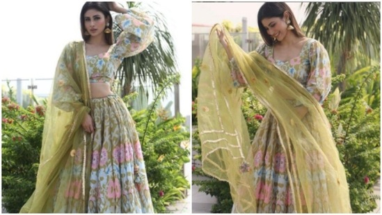 Mouni Roy shared a set of pictures featuring her Diwali look for this year and we are smitten. The actor, whose sartorial sense of fashion always has our heart, decked up in a multicoloured lehenga to celebrate Diwali for this year. The festival of lights will be celebrated all over the country on November 4.(Instagram/@imouniroy)