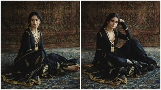 Diwali 2021: Rasika blends mystic and festive vibes in a black and gold dress(Instagram/@rasikadugal)