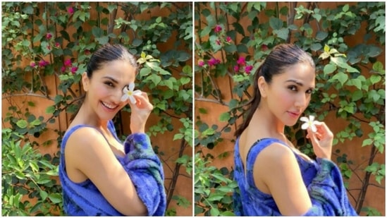 Vaani Kapoor’s pictures are a treat for sore eyes. On Wednesday, the actor drove our midweek blues away with a stunning set of pictures and we are smitten. Vaani is getting into the winter mood and the pictures stand witness to the same. In an all-blue ensemble, Vanni posed by nature and spoke of finding magic in the mundane.(Instagram/@_vaanikapoor_)