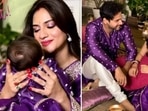Nusrat Jahan shared pictures with her son Yishaan and Yash Dasgupta.