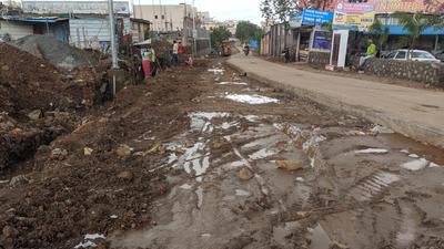 A view of the road at Ubale nagar in Wagholi, recently merged with PMC. Property tax in villages recently merged into the Pune municipal corporation (PMC) limits will increase by at least 20 per cent from 2022, despite civic amenities still having to reach residents of these “new Pune” areas. (HT FILE) A view of the road at Ubale nagar in Wagholi, recently merged with PMC. Property tax in villages recently merged into the Pune municipal corporation (PMC) limits will increase by at least 20 per cent from 2022, despite civic amenities still having to reach residents of these “new Pune” areas. (HT FILE)