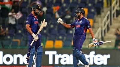 T20 World Cup: Rohit Sharma, KL Rahul set it up as India crush Afghanistan (AP) T20 World Cup: Rohit Sharma, KL Rahul set it up as India crush Afghanistan (AP)