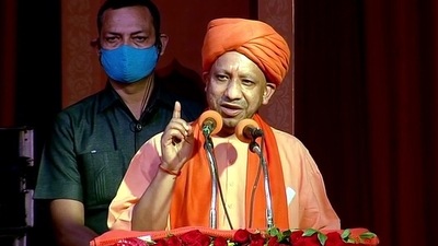 Uttar Pradesh chief minister Yogi Adityanath speaks on the eve of Deepotsav, in Ayodhya on Wednesday. (ANI Photo) Uttar Pradesh chief minister Yogi Adityanath speaks on the eve of Deepotsav, in Ayodhya on Wednesday. (ANI Photo)