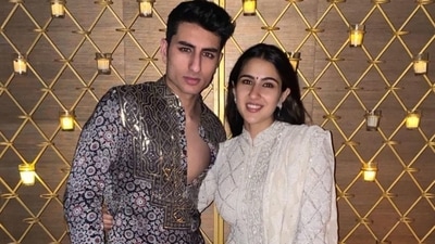 Sara Ali Khan shared a picture with her brother Ibrahim Ali Khan from Ekta Kapoor's Diwali party and wrote, “Happy Diwali. From me and mine to you and yours.” Sara Ali Khan shared a picture with her brother Ibrahim Ali Khan from Ekta Kapoor's Diwali party and wrote, “Happy Diwali. From me and mine to you and yours.”