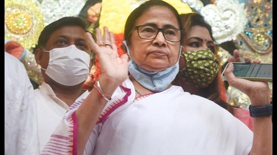 West Bengal chief minister Mamata Banerjee’s Trinamool Congress leaders have refused to buckle under pressure from the BJP to reduce taxes on petrol and diesel, saying the BJP-led Centre only reduced excise duty on petrol and diesel in view of assembly elections. (PTI) West Bengal chief minister Mamata Banerjee’s Trinamool Congress leaders have refused to buckle under pressure from the BJP to reduce taxes on petrol and diesel, saying the BJP-led Centre only reduced excise duty on petrol and diesel in view of assembly elections. (PTI)