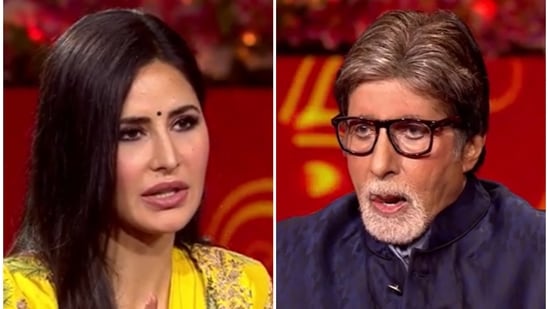 Katrina Kaif joined Amitabh Bachchan on Kaun Banega Crorepati 13. Katrina Kaif joined Amitabh Bachchan on Kaun Banega Crorepati 13.