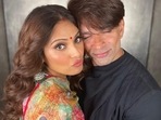 In one photo, Bipasha pouted as Karan smiled with his eyes closed.