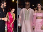 Malaika Arora, Arjun Kapoor,, Boney Kapoor, Janhvi Kapoor and Khushi Kapoor were spotted outside Anil Kapoor's Mumbai residence.