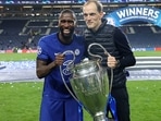 Antonio Ruediger and Thomas Tuchel, Manager of Chelsea pose with the Champions League Trophy. (Getty) Antonio Ruediger and Thomas Tuchel, Manager of Chelsea pose with the Champions League Trophy. (Getty)