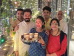 Yami Gautam celebrated Diwali with her husband Aditya Dhar and his family.