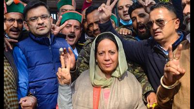 While the BJP won all five assembly seats in Assam, bagged two from the Congress in Madhya Pradesh and lost one; its performance in Himachal Pradesh (PTI file photo) While the BJP won all five assembly seats in Assam, bagged two from the Congress in Madhya Pradesh and lost one; its performance in Himachal Pradesh (PTI file photo)