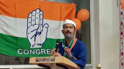 File photo: Goa Congress president Girish Chodankar. (@girishgoa) File photo: Goa Congress president Girish Chodankar. (@girishgoa)
