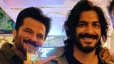 Harsh Varrdhan Kapoor with his father Anil Kapoor. Harsh Varrdhan Kapoor with his father Anil Kapoor.