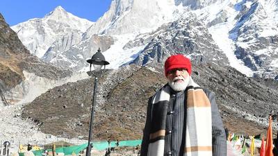 Prime Minister Narendra Modi in Kedarnath, Uttarakhand, on Friday. (AFP) Prime Minister Narendra Modi in Kedarnath, Uttarakhand, on Friday. (AFP)