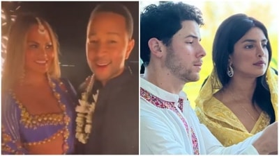 Chrissy Teigen and John Legend attended Priyanka Chopra and Nick Jonas's Diwali bash. Chrissy Teigen and John Legend attended Priyanka Chopra and Nick Jonas's Diwali bash.