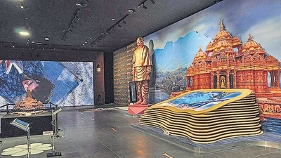 A view of the India Pavilion at the Expo 2020 in Dubai. (PTI) A view of the India Pavilion at the Expo 2020 in Dubai. (PTI)